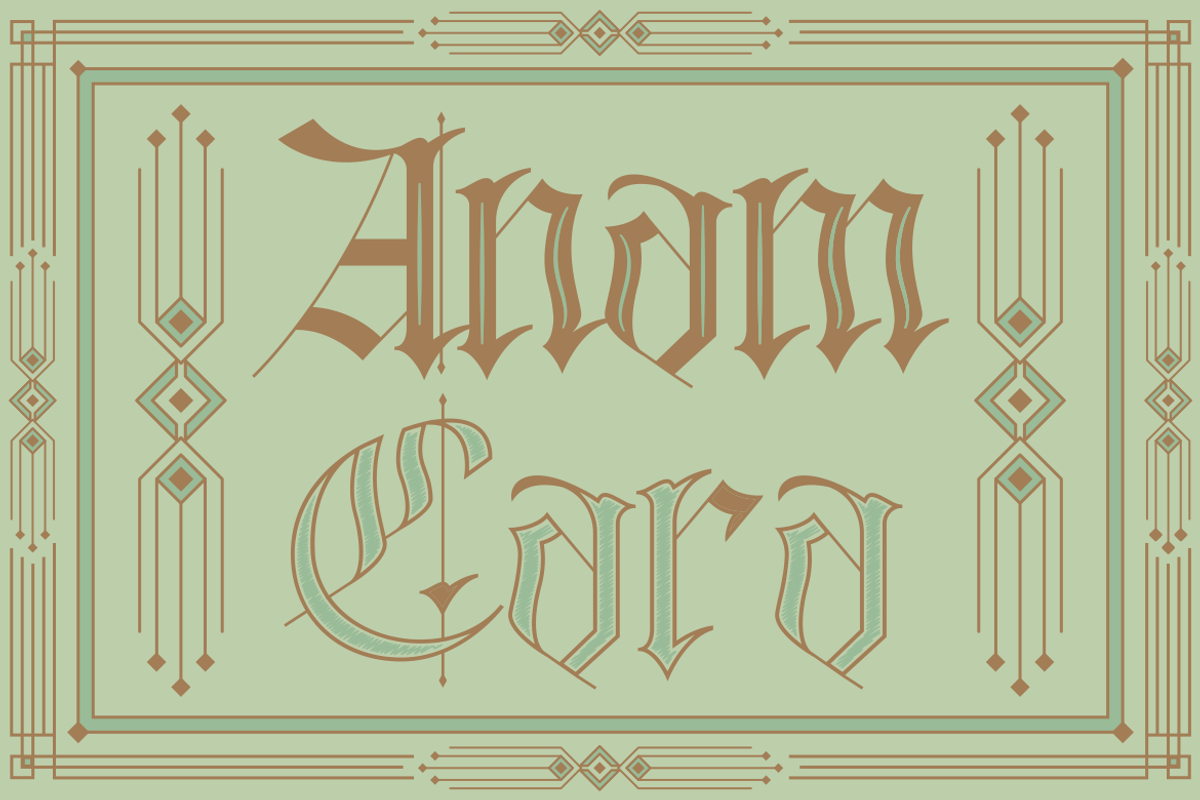 Black Eoghan Blackletter Font, a Blackletter Font by PutraCetol Studio (Photo 2 of 11)