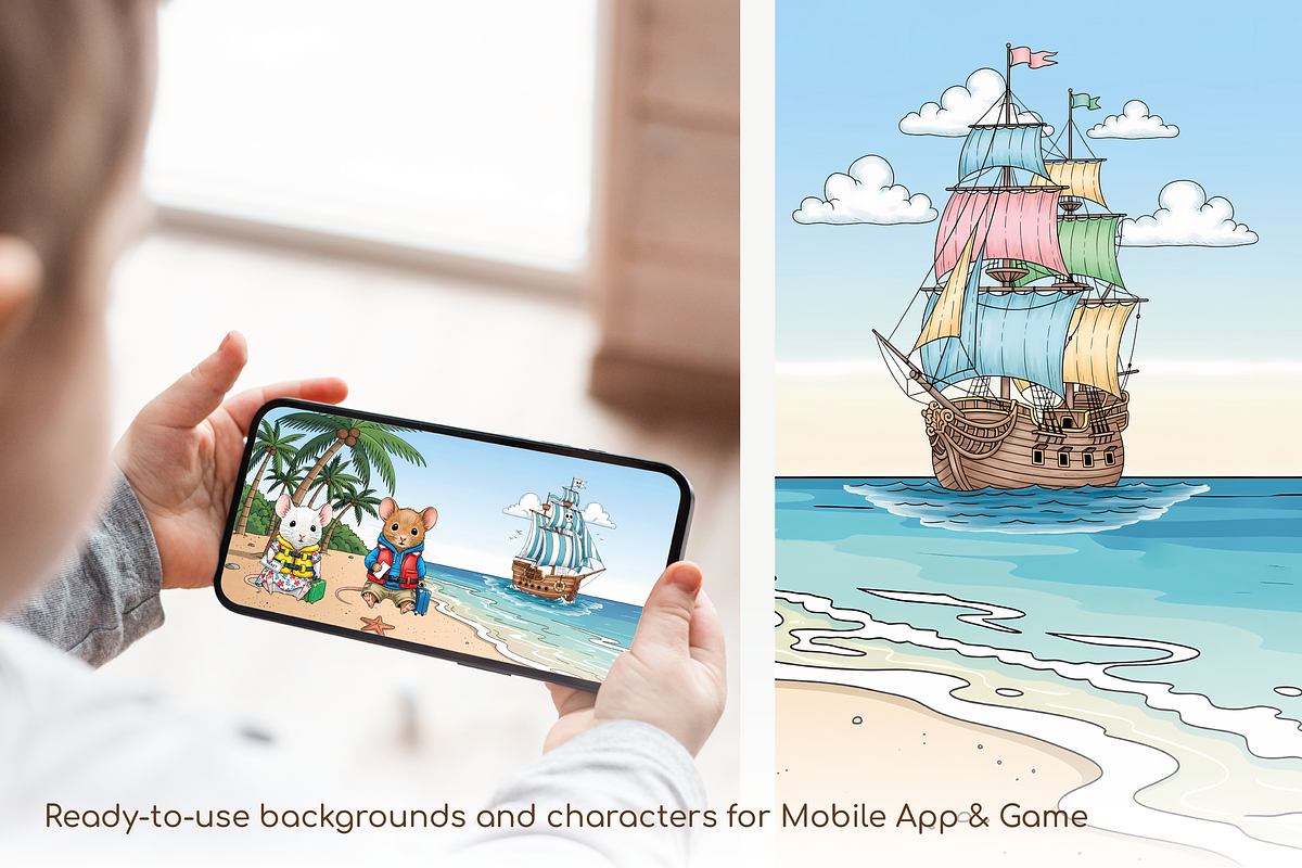 Sea Voyage Cute Animals, an Illustration by lokfrid (Photo 7 of 12)