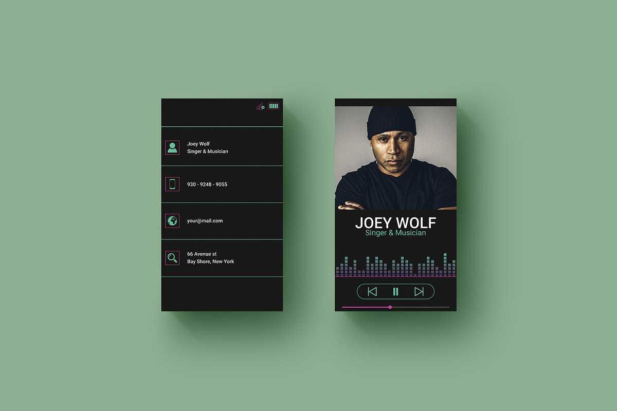 Business Card - Singer, a Business Card Template by Midgardians (Photo 1 of 2)