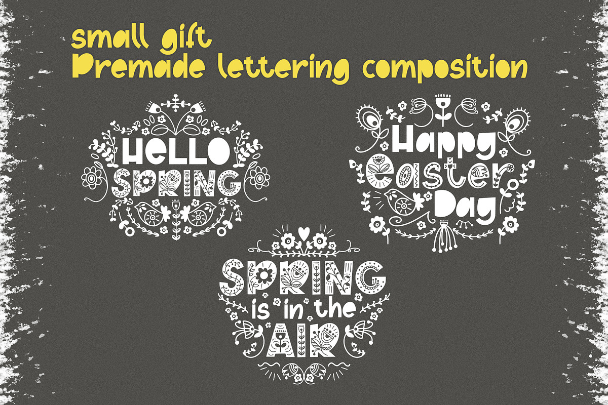 Spring Tales | Folk Art Font, a Symbol Font by Kandella's Art (Photo 14 of 15)