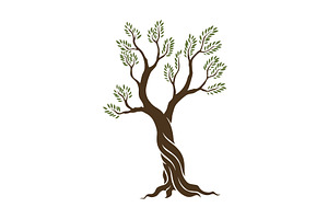 Olive trees with branches and, a Food Illustration by Things for designers