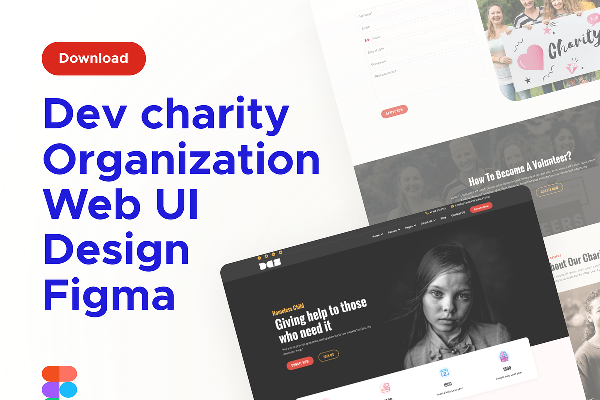 Dev NonProfit Charity web Figma File, an UI Kit Template by litoondev (Photo 2 of 2)