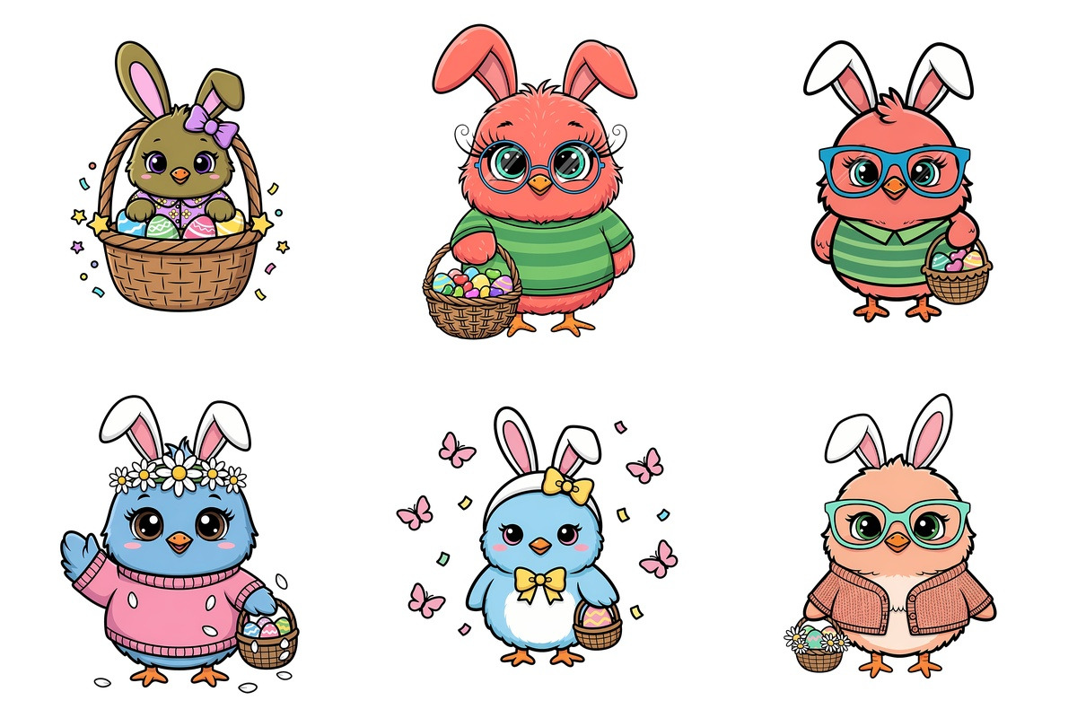 100 Kawaii Easter Chicks Transparent, an Object Graphic by XPERTDESIGNER (Photo 7 of 18)