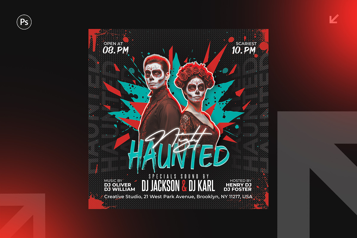 06 Halloween Flyer Bundle, a Flyer Template by Shajib Shikder (Photo 7 of 7)