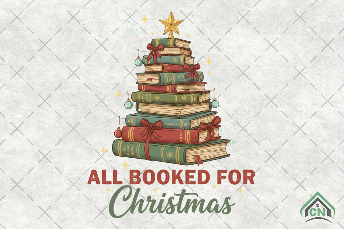 All Booked For Christmas png, an Illustration by Craft Nest (Photo 1 of 6)