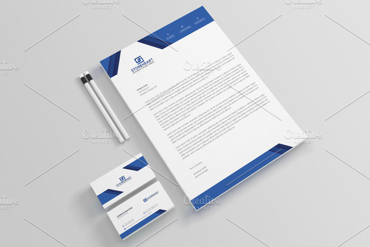 Corporate Business Card & Letterhead, a Stationery Template by BettyDesign (Photo 4 of 7)