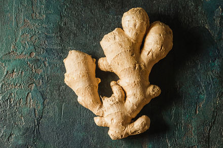 Ginger root top view., a Food & Drink Photo by Leonori