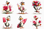 Whimsical Summer Goose Clipart, an Illustration by Craft Nest (Thumbnail 3 of 12)