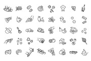 Italian Traditional Pizza Symbols, an Outline Icon by Tettygreen (Thumbnail 2 of 3)