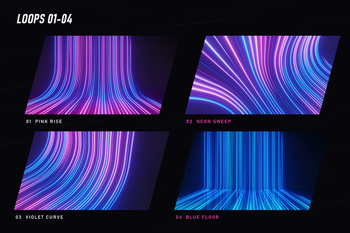 Neon Velocity - 12 4K Loops, a Background Graphic by Photocreo Michal Bednarek (Photo 2 of 7)