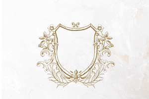 Elegant Wedding Logo, Wedding Crest