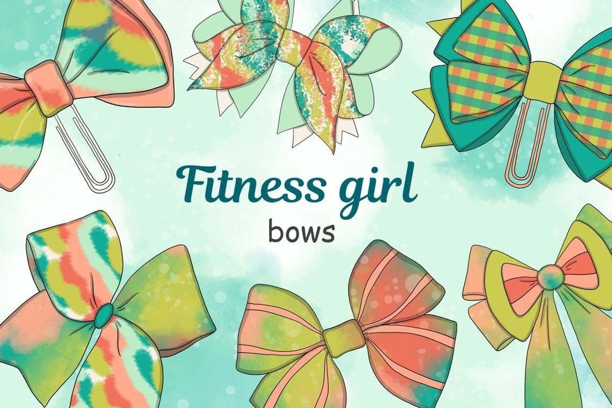 Fitness Girl Bows, an Object Illustration by GlamArtZhanna (Photo 3 of 3)