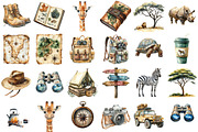 Watercolor Safari Travel Journal Cli, an Illustration by Sublimation Artist (Thumbnail 2 of 6)