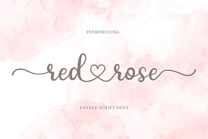 Red Rose - Romantic Script Font