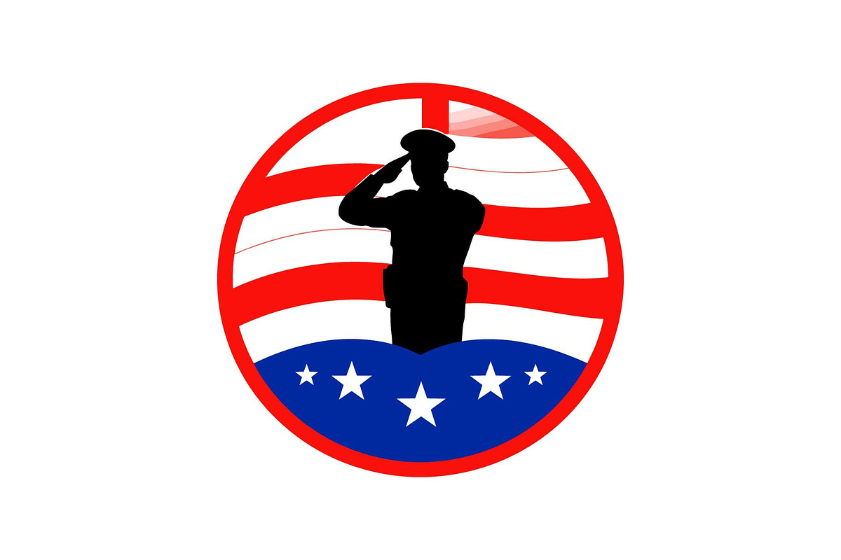 USA Officer Salute Icons Set, an Object Graphic by yasushie (Photo 1 of 16)