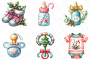 Baby’s 1st Christmas Festive Clipart, an Illustration by DreamPrint404 (Thumbnail 4 of 4)