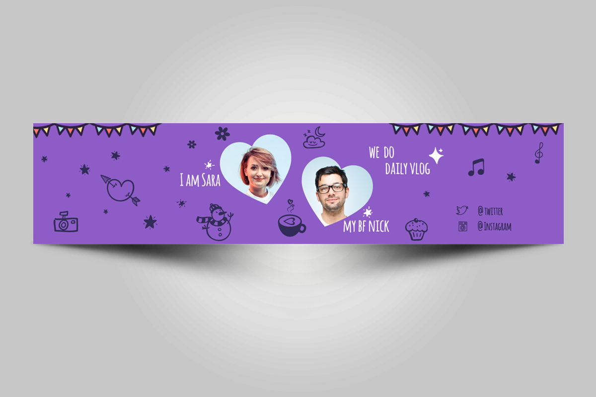 Youtube Vlog Channel Art, a Social Media Template by Jaisivakumar (Photo 5 of 6)