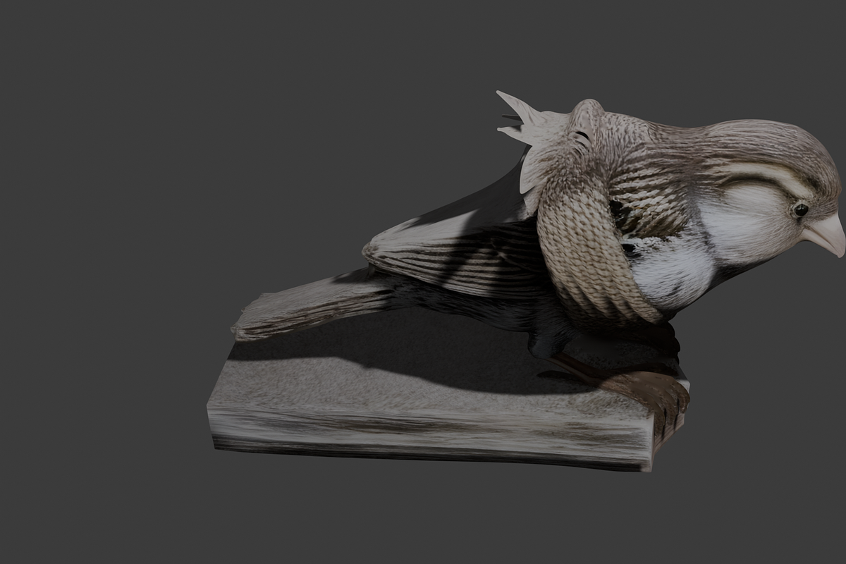 Bound Winged Sparrow Symbolic 3D Mo, an Animal 3D Model by Temer (Photo 6 of 6)