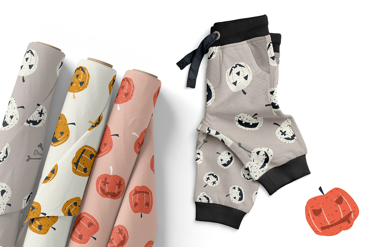Pumpkin vector pattern - Halloween, an Illustration by Marta Munte Designs (Photo 2 of 3)