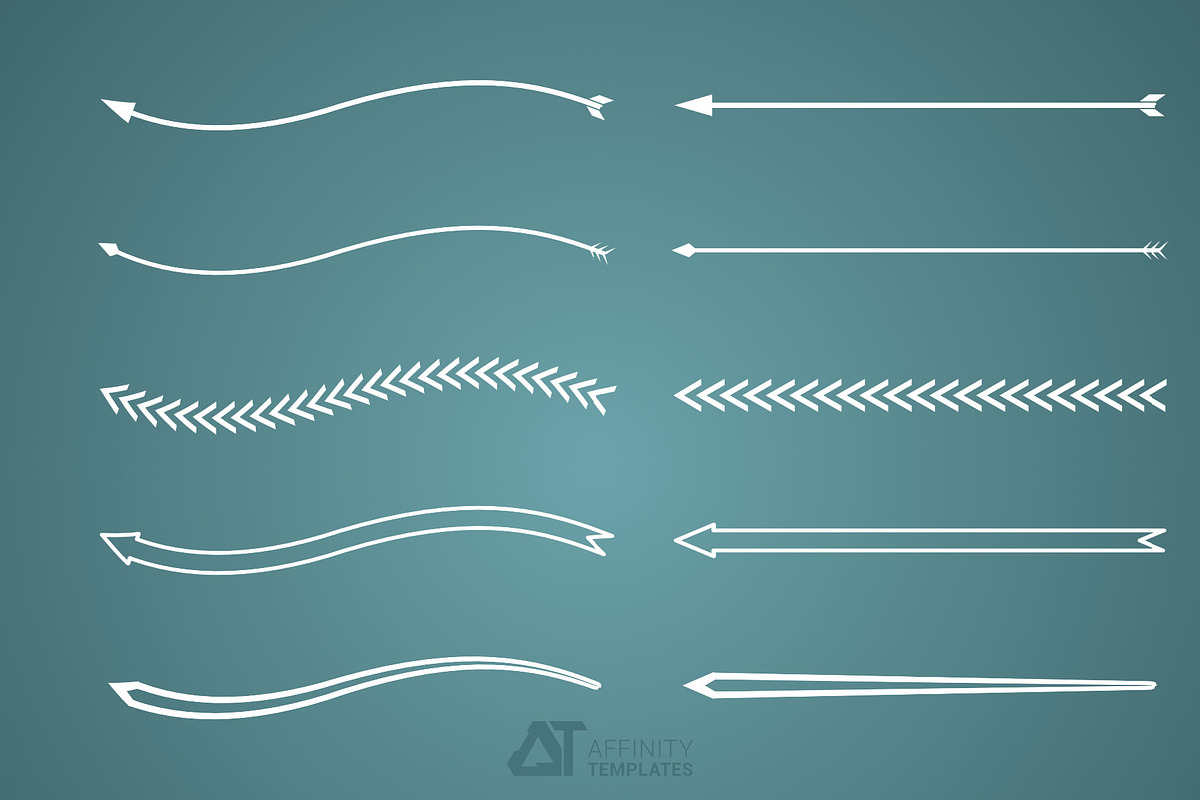 Arrow Stroke Brush for Affinity Apps, a Brush Add-On by Affinity Templates (Photo 7 of 7)