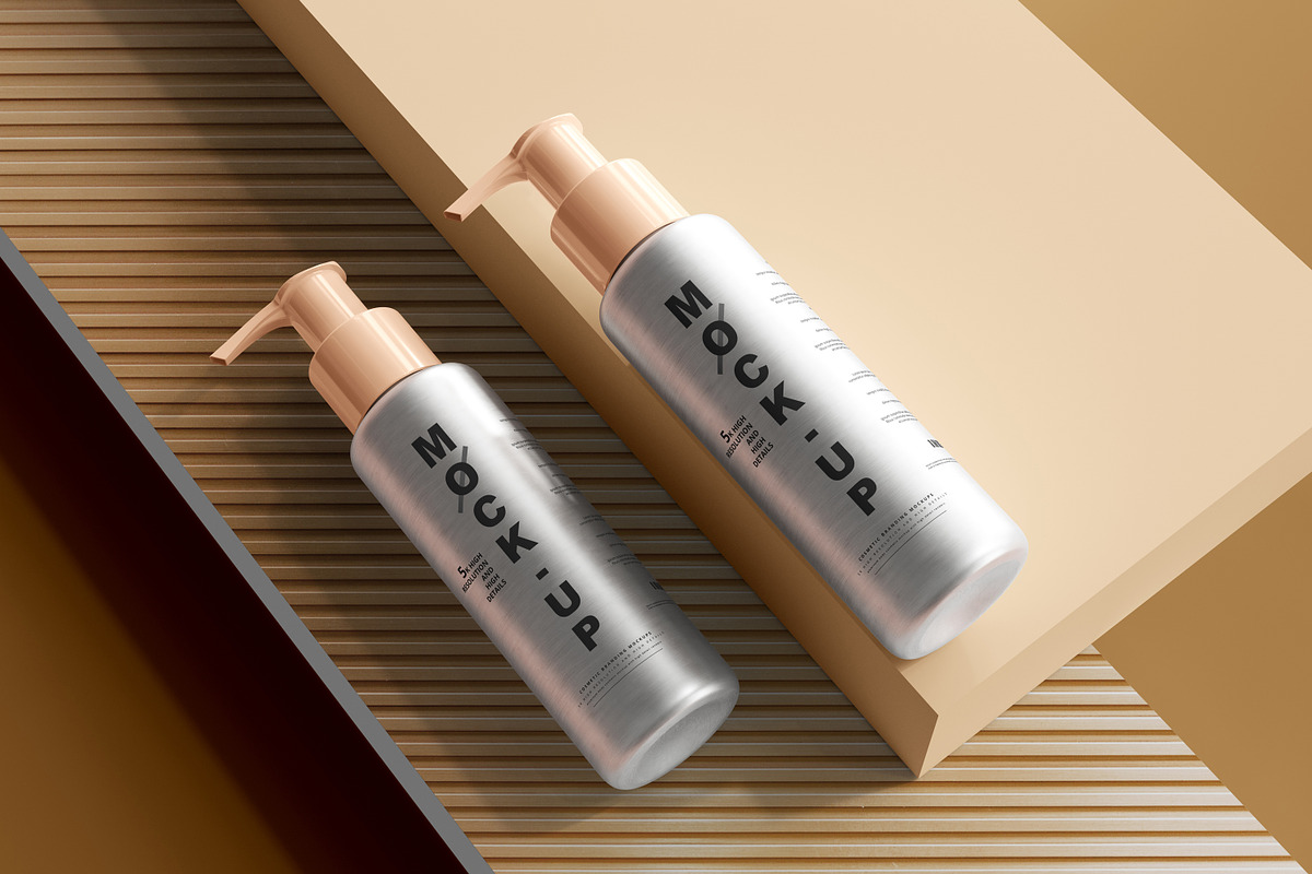 Aluminum Cosmetic Mockup Bundle, a Cups & Container Mockup by pmvch (Photo 79 of 206)