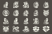 Vintage British Shorthair Cat Design, an Animal Illustration by devastd (Thumbnail 5 of 11)