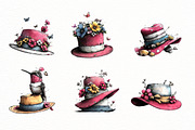Whimsical Summer Hat Clipart, an Illustration by Designworld (Thumbnail 3 of 8)