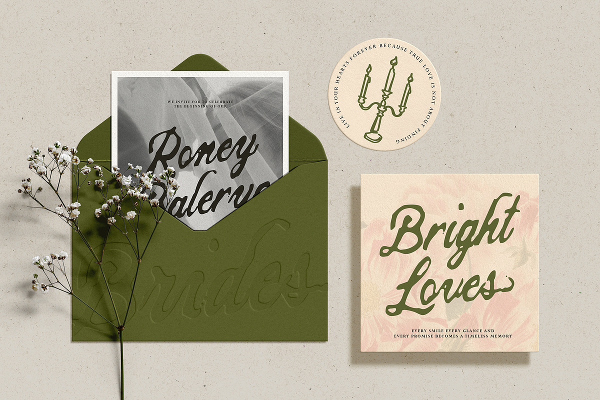 Quarella Jardin - Vintage Script, a Script Font by Typia Nesia (Photo 3 of 12)