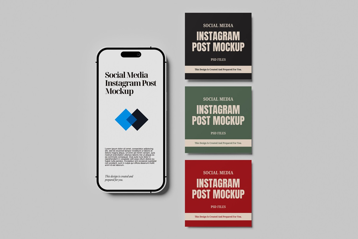 Social Media Post Mockup, an Advertising Mockup by GraphicWindow (Photo 2 of 5)
