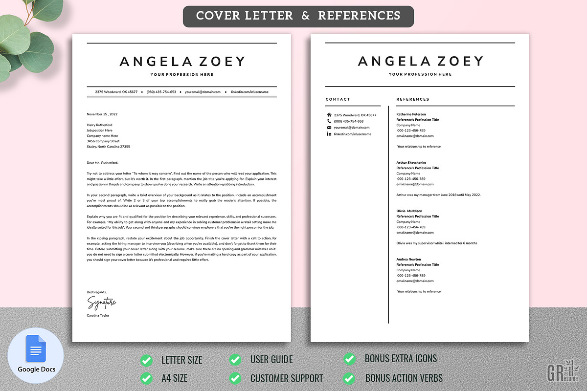 Google Docs Resume Template 02, a Resume Template by GResume (Photo 4 of 8)