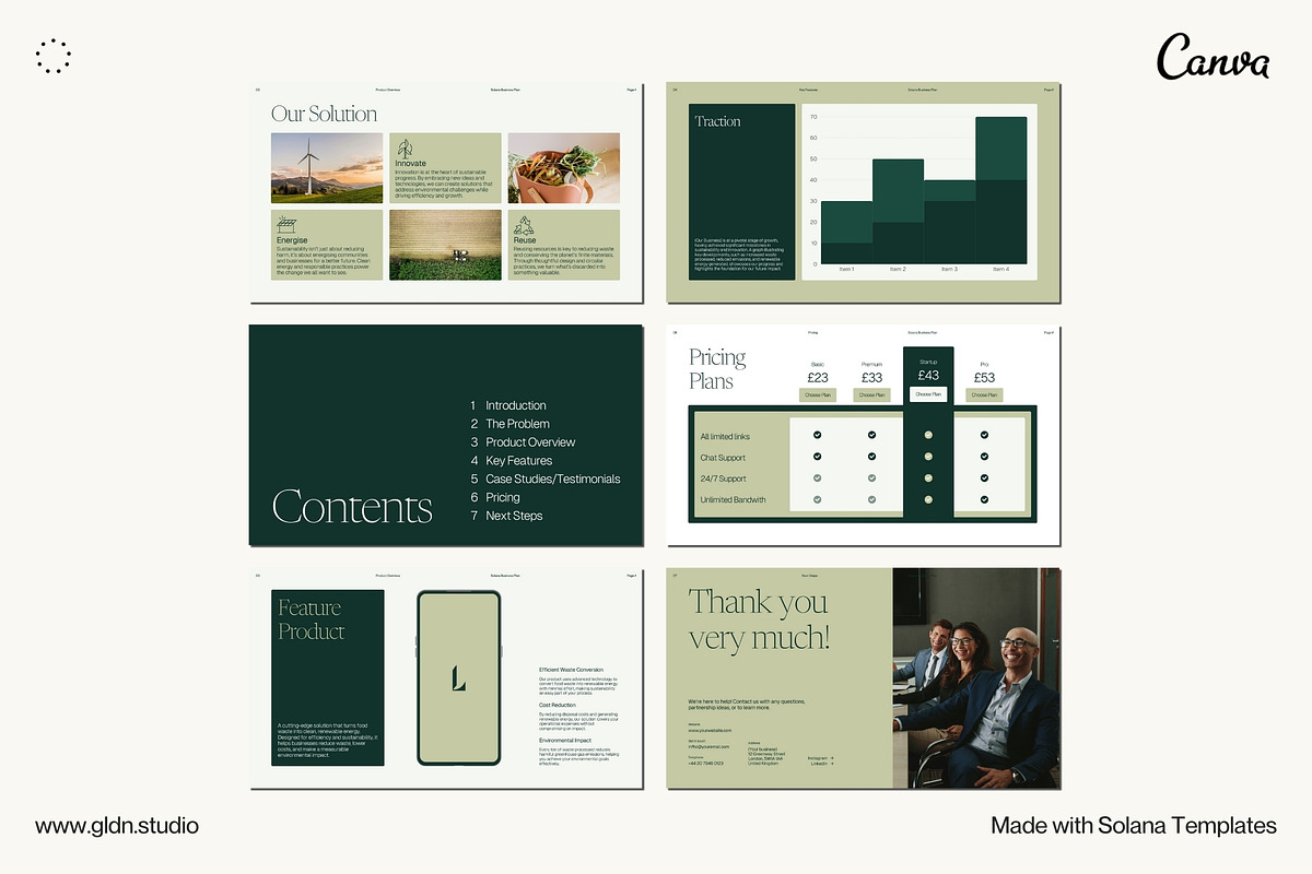 Sales Deck Template Presentation, a Presentation Template by GLDN Studio (Photo 8 of 9)