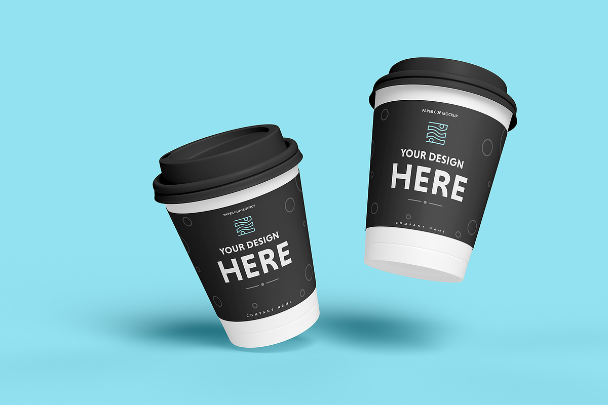 Tea Coffee Paper Cup Mockup, a Cups & Container Mockup by imonedesign