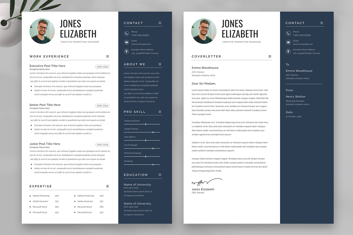 Word Resume Template/CV, a Resume Template by UpSolution (Photo 2 of 5)