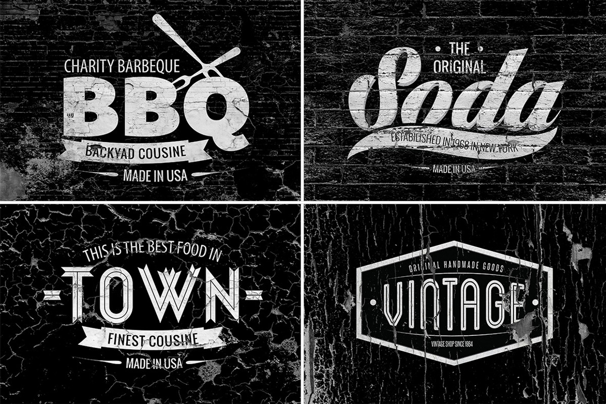 Vintage Overlay Black Version preview 2