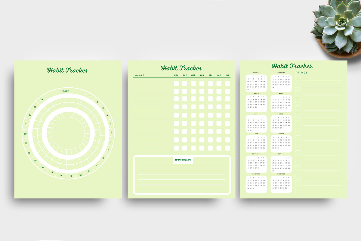 Habit Tracker Bundle, a Stationery Template by Ultimate Template Shop (Photo 4 of 5)