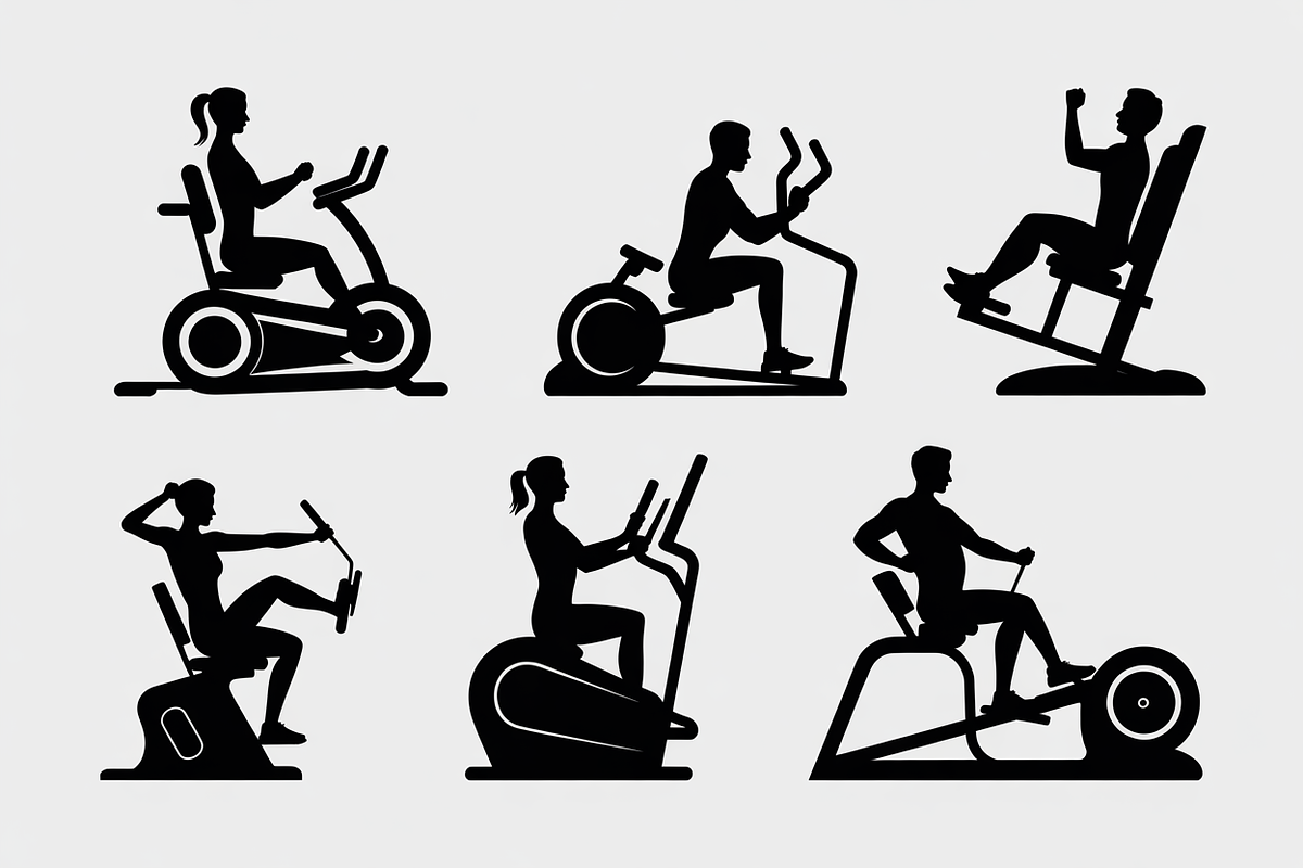 Vector Gym and Fitness Silhouette, an Illustration by Amazin_art (Photo 3 of 6)