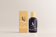 Violet Glass Cosmetic Bottle Mock-up, a Cups & Container Mockup by pmvch (Thumbnail 7 of 20)