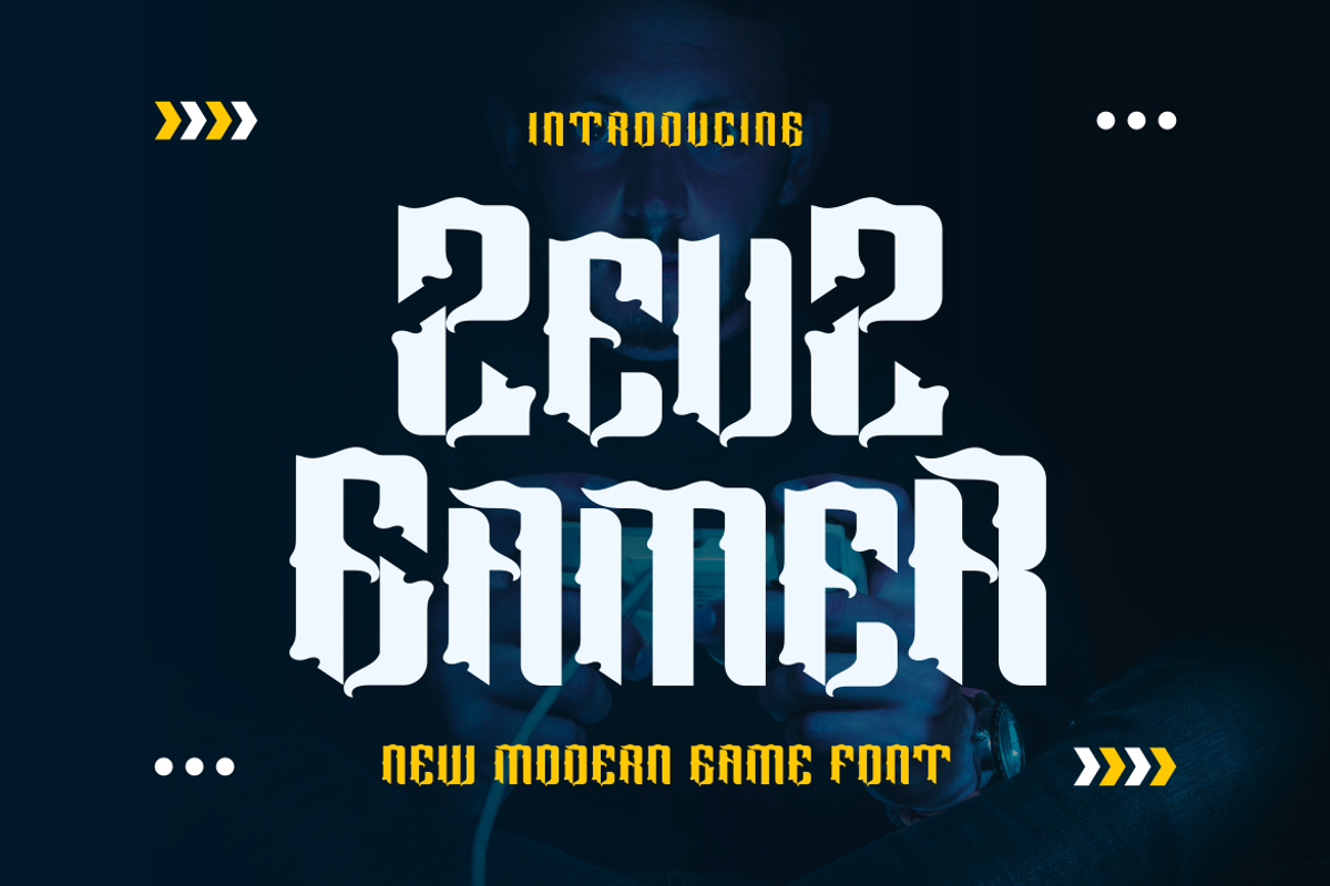 Zeuz Gamer - Modern Font, a Sans Serif Font by Viswal Studio (Photo 1 of 5)