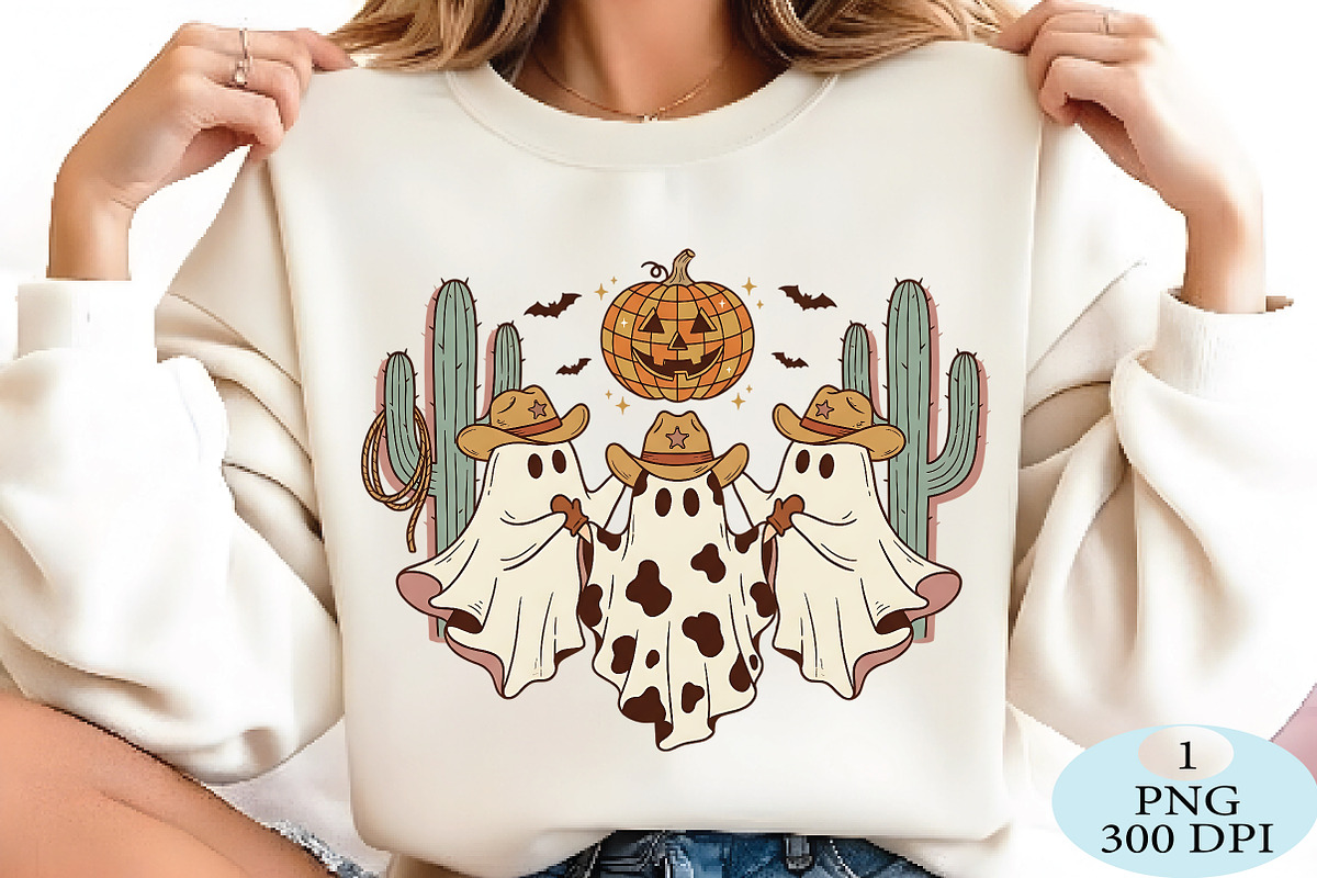 Western Cowboy Ghost Halloween PNG, a Seasonal Illustration by Daily.Designs (Photo 2 of 5)