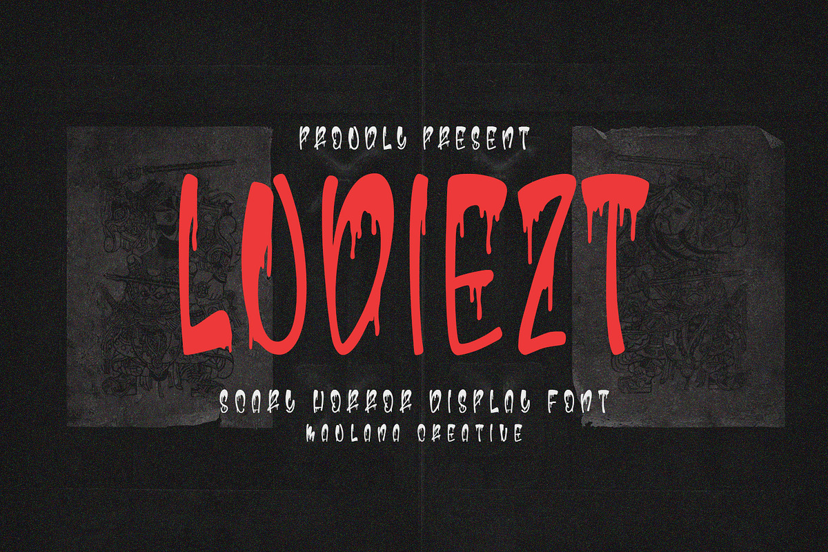 Ludiezt Dripping Display Font, a Handwritten Font by Maulana Creative (Photo 1 of 7)