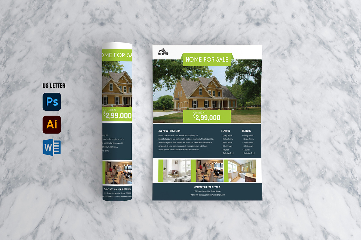 Real Estate Flyer Bundle, a Flyer Template by SmmrDesign (Photo 3 of 8)