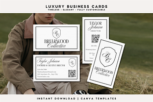 Luxury Old Money Business Cards, a Business Card Template by BrandhavenStudio
