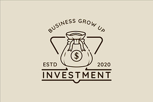 money bag line art logo vector, a Branding & Logo Template by zyxroun shop