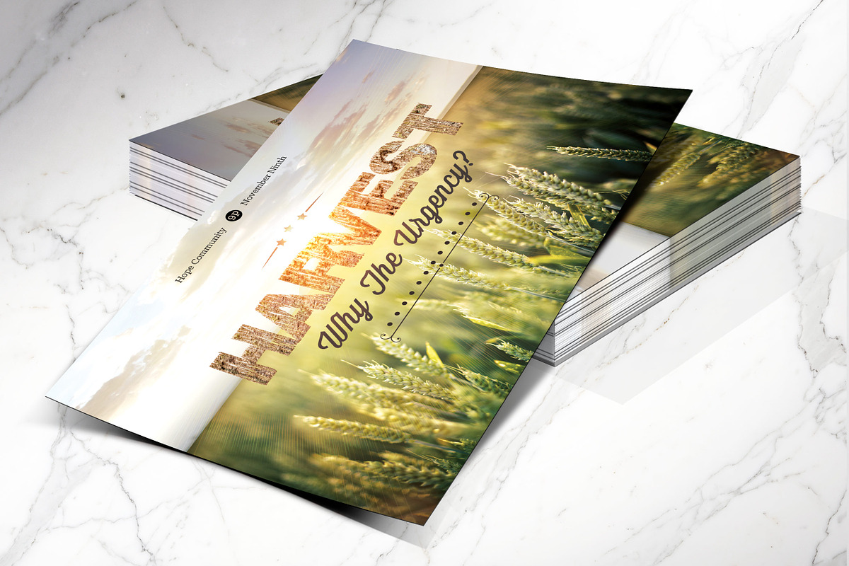 Harvest Urgency Church Flyer PSD, a Flyer Template by Godserv Designs (Photo 3 of 12)