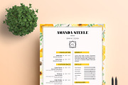 Floral CV / Resume Template / N, a Resume Template by Showy68 Template (Thumbnail 2 of 5)