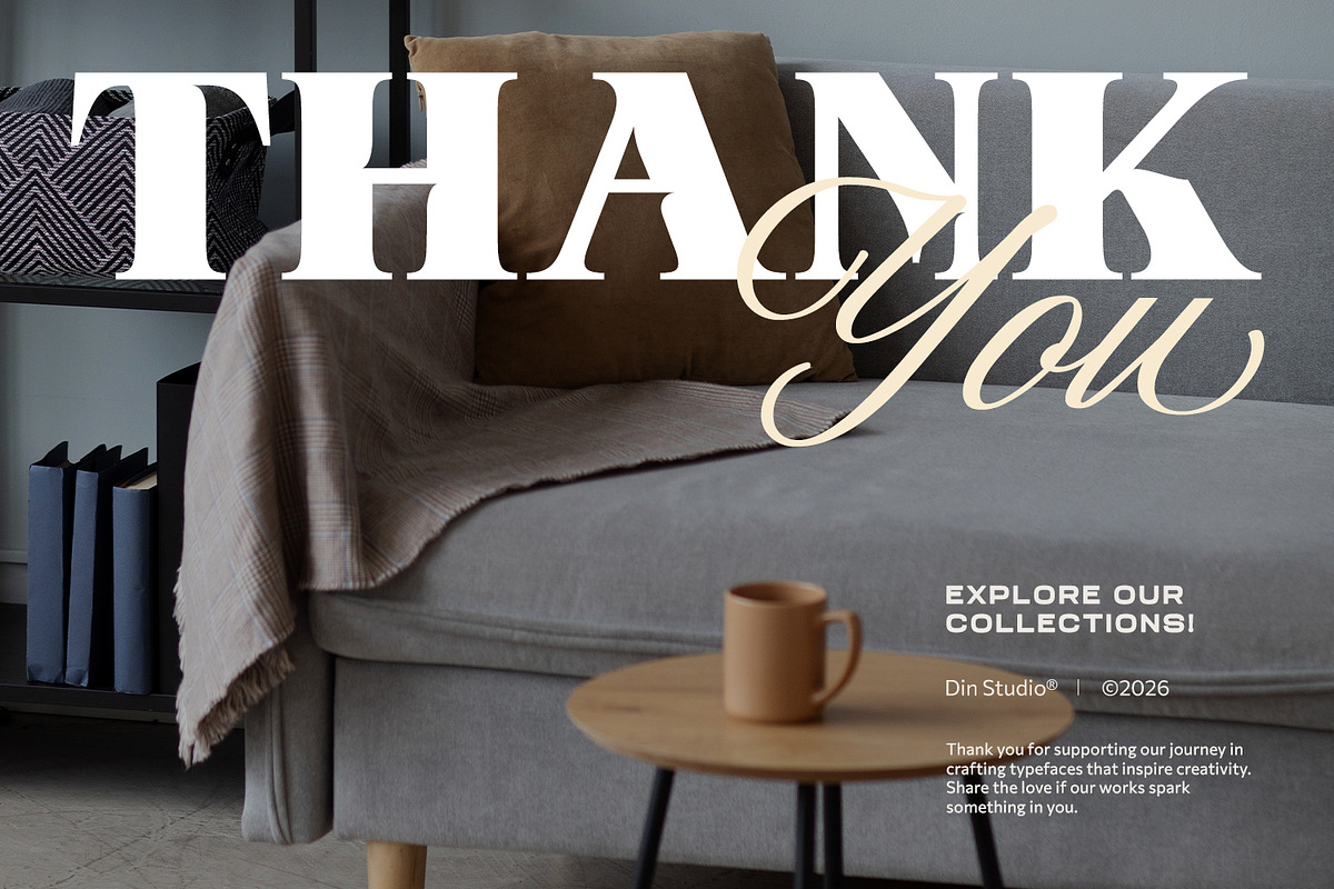 Sunday Richmark Serif Script Family, a Sans Serif Font by din-studio.com (Photo 16 of 16)