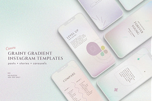Grainy gradient Instagram templates
