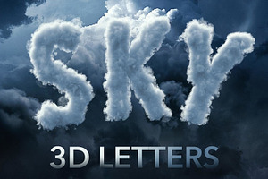 Sky / Cloud Letters