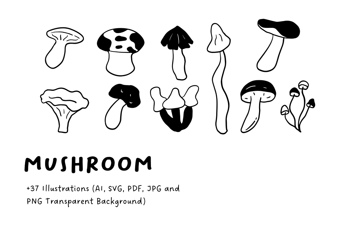 37+ Hand-Drawn Mushroom Illustration, an Object Illustration by The Journey Atelier (Photo 4 of 5)
