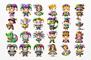 Mardi Gras Clipart PNG Bundle, a Seasonal Illustration by Nicolle's Colorful Art (Thumbnail 3 of 6)